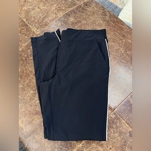 Athleta travel pant with pinstripe on sides